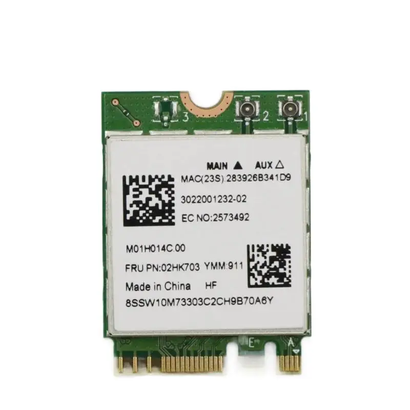 Фото WYORESY для E460 E465 E470 E475 E560 E570 Wi-Fi беспроводная карта переменного тока RTL8822CE Bluetooth5.0-совместимая с сетевой картой FRU №1