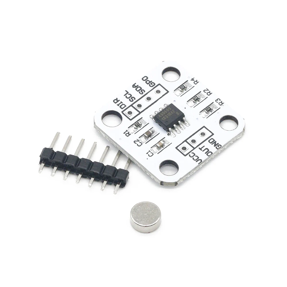 

Magnetic Encoder AS5600 Contactless Induction Angle Measurement Sensor Module 12bit High Precision IIC PWM Voltage Output Mode