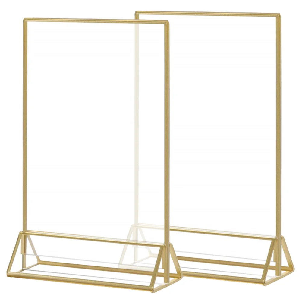

Table Sign Number Acrylic Signs Wedding Blank Holder Reservedreception Frame Chair Stand Picture Clear Party Gold Borderholders