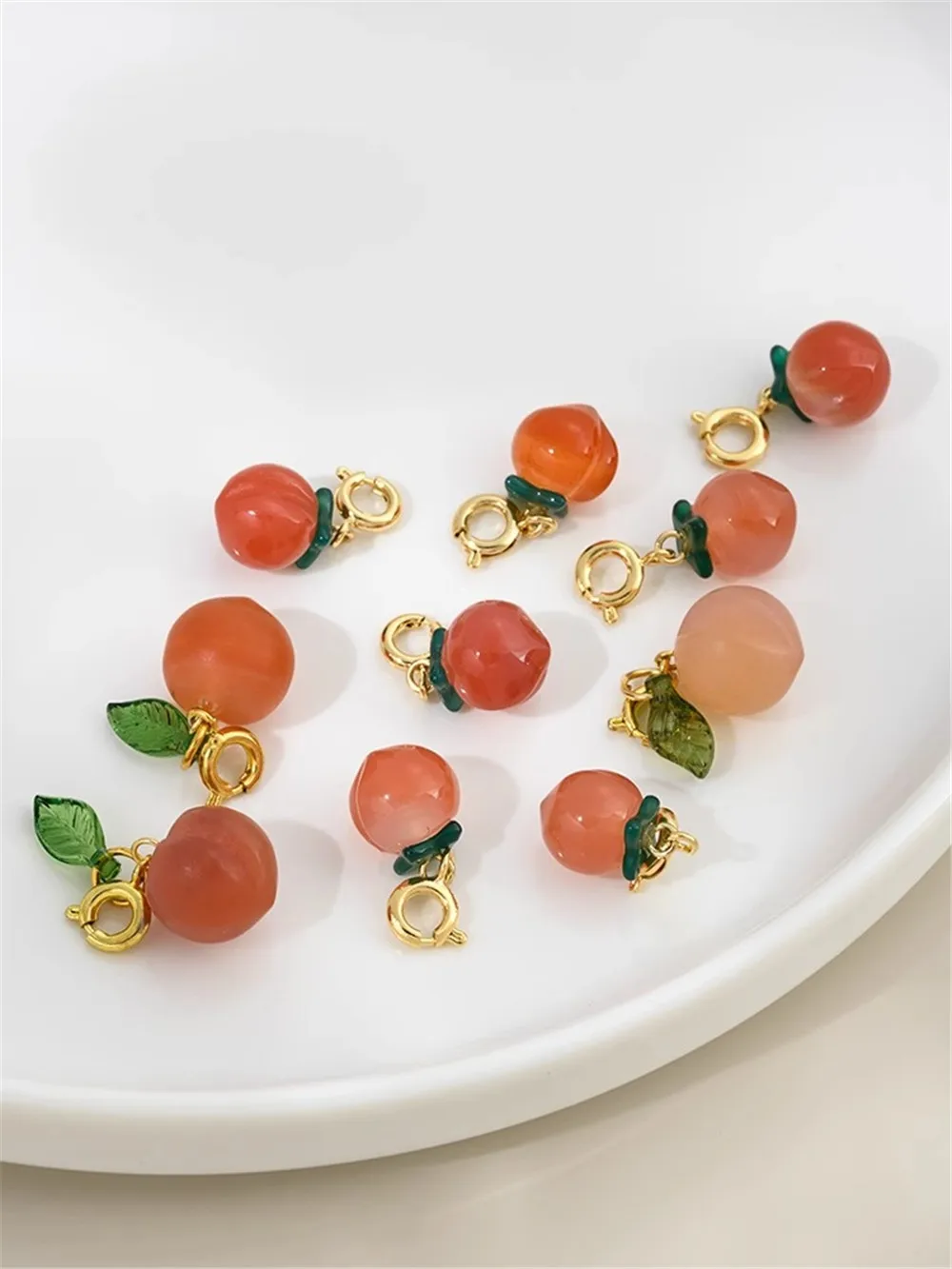 Натуральный Южный Красный Агат Персик Ожерелье Браслет Маленькие Аксессуары