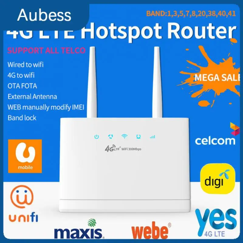 

Беспроводной Wi-Fi модем, 300 Мбит/с, со слотом для Sim-карты