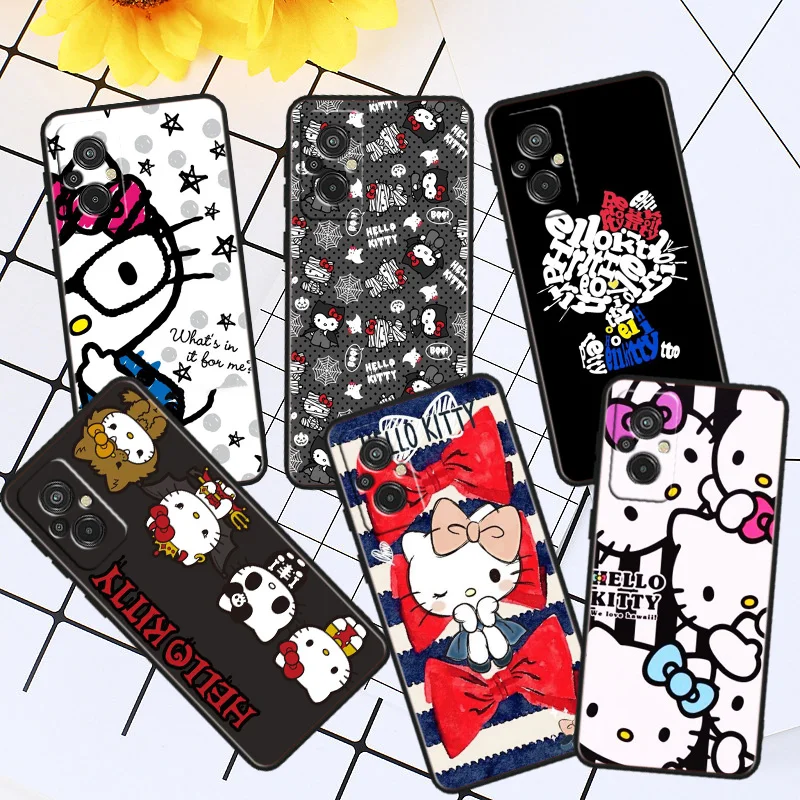 

Hello Kitty Cute Phone Case For Xiaomi Redmi A1 12C 11A 11 10C 10 9T 9AT 9A 10A 9C 9 8A 8A 7A 7 Plus Black Cover