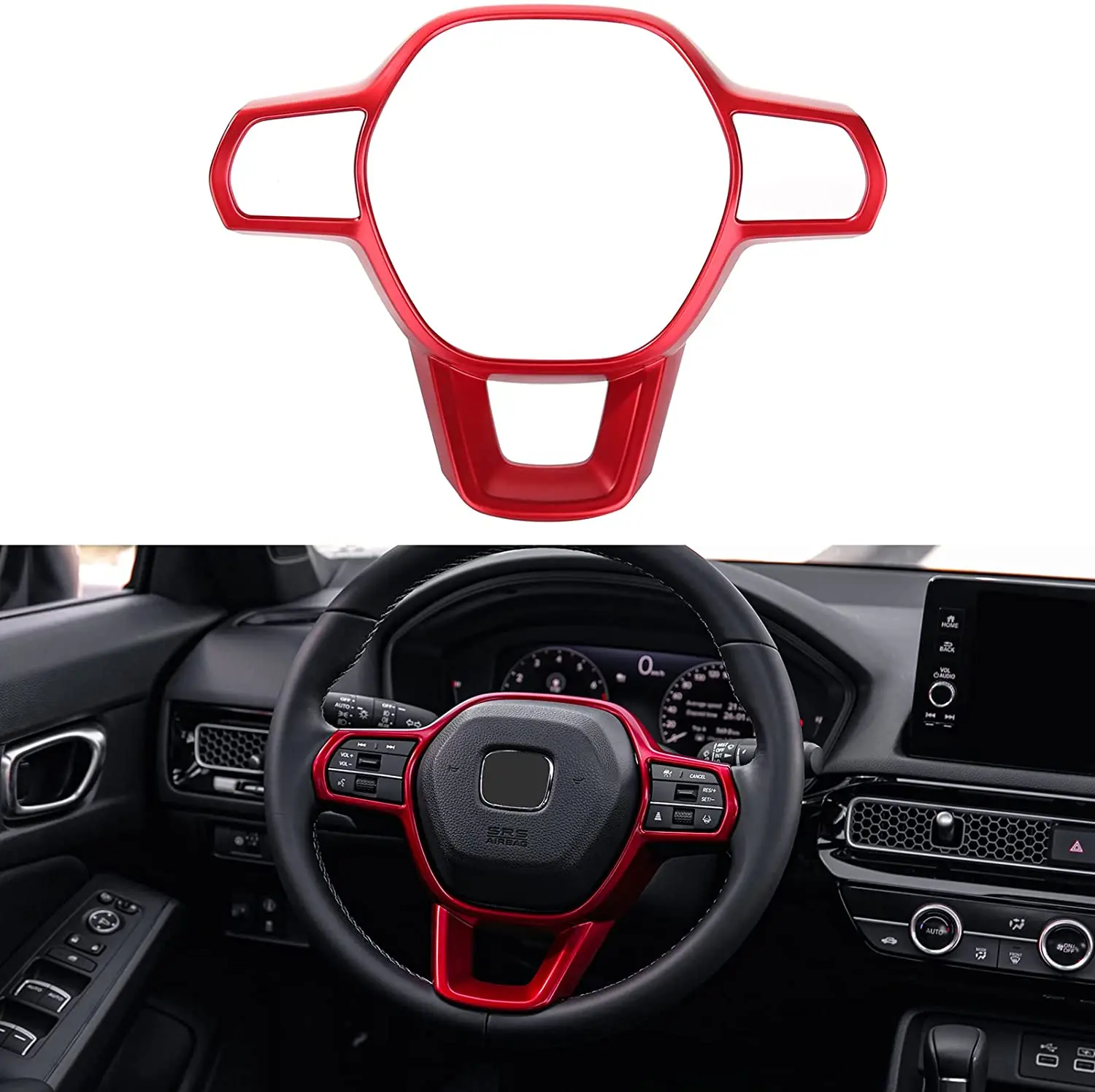 

For 2021-2023 Honda Civic ABS Steering Wheel Decorative Sequin Car Accessories