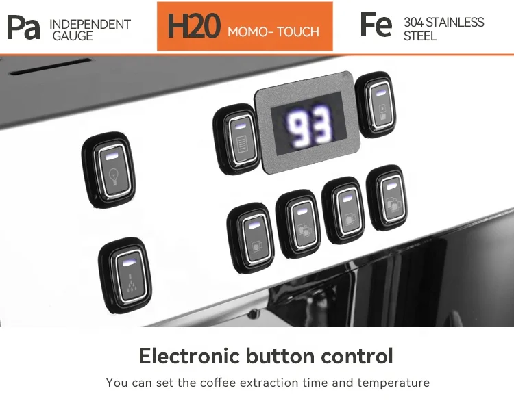 2021 полуавтоматическая Коммерческая 9 бар кофемашина из нержавеющей стали для
