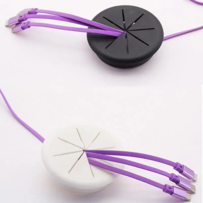 

1Pc Flexible Silicone Cable Hole Cover Desk Cord Grommet Rubber Grommets