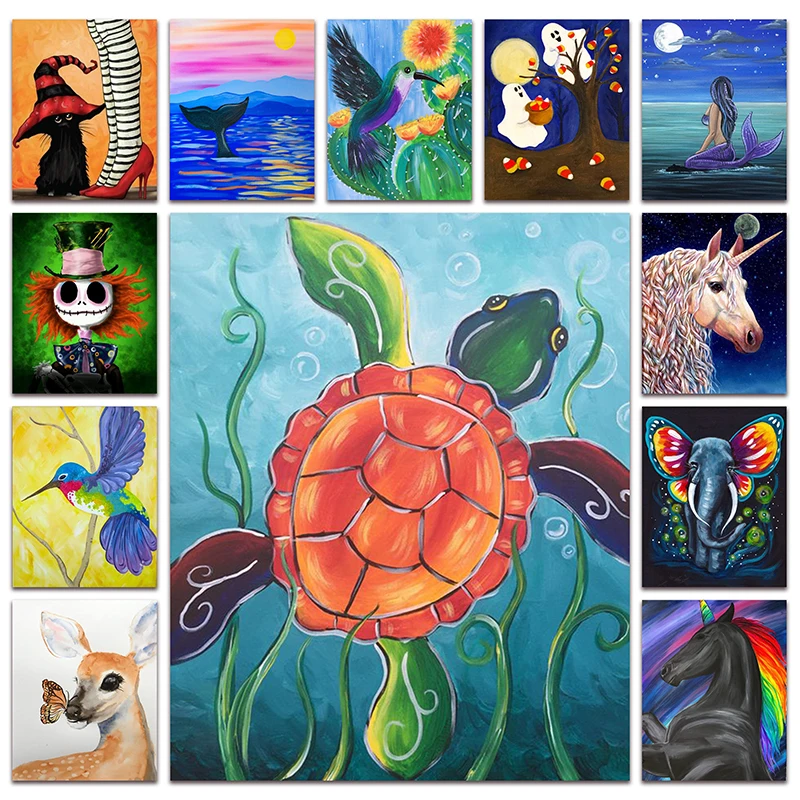 

Diamond painting Animal tortoise DIY Diamond mosaic colorful cat bird Full Diamond embroidery Cross stitch unicorn elephant deer