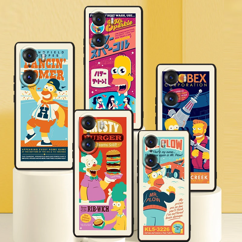 

Anime Cartoon Simpsons Phone Case For Honor 70 60 SE 50 X8 X7 X30 X20 20 10 10X 10i 9C 9A 9X 8A 8X Pro Lite Black Cover