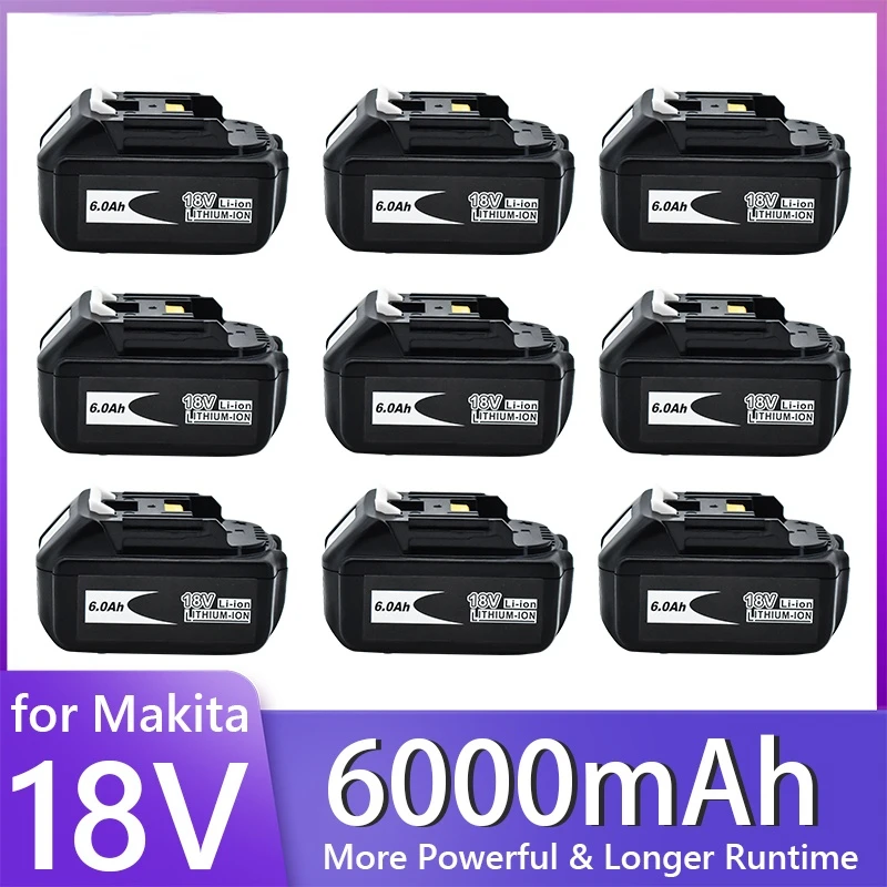 

New For 18V Makita Battery 6000mAh Rechargeable Power Tools Battery with LED Li-ion Replacement LXT BL1860B BL1860 BL1850