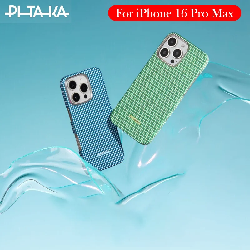 Фото Чехол PITAKA для iPhone 16 Pro Max, задняя крышка из кевларового углеродного волокна №1