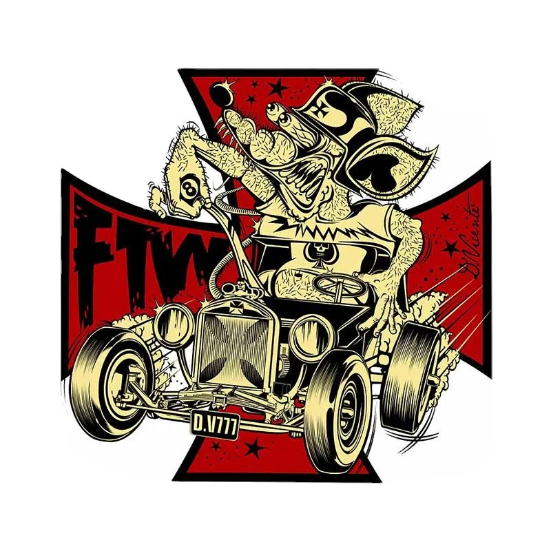 Смешная аниме Автомобильная наклейка для сказок крысы Fink FTW Стайлинг виниловые
