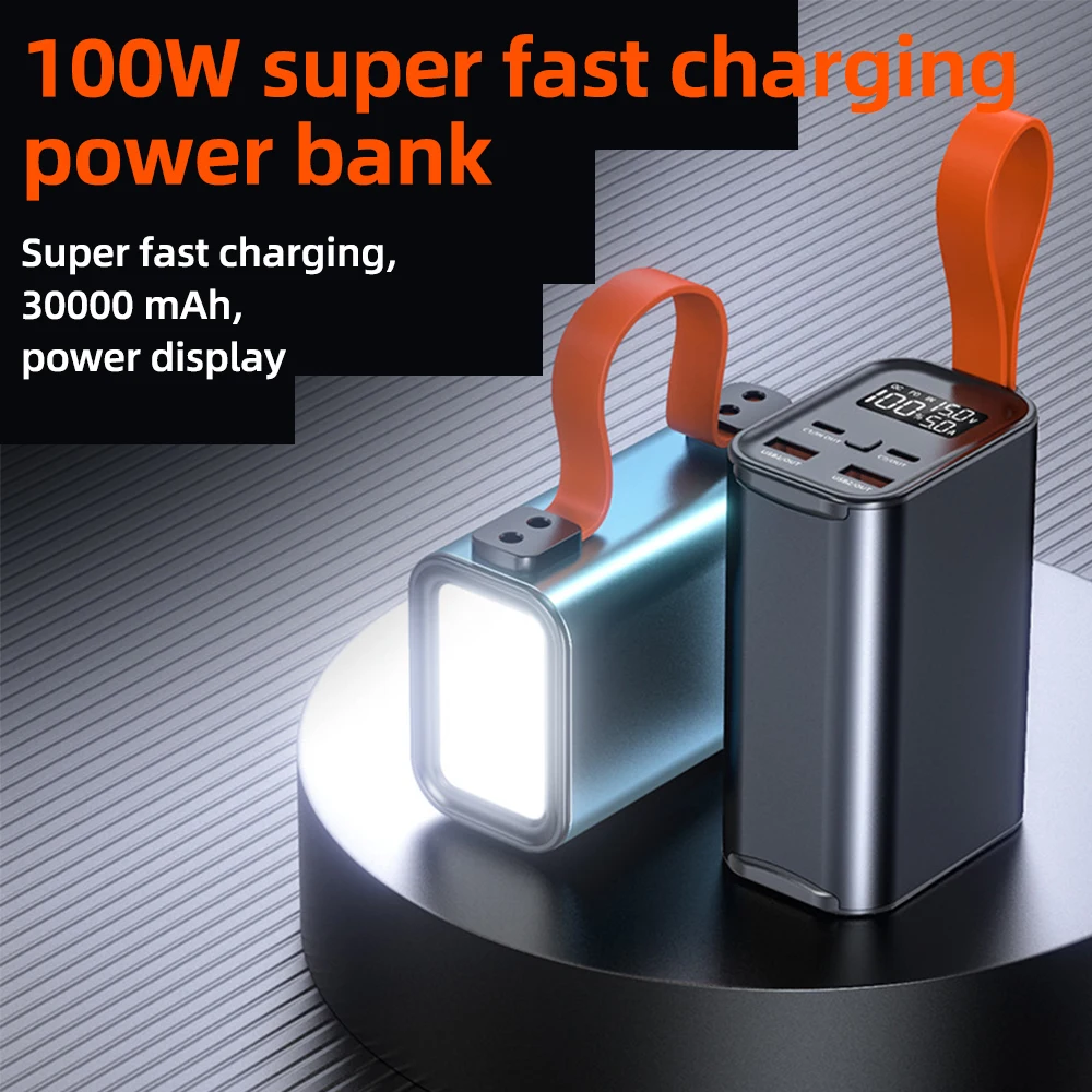 

Two Way PD145W 30000mah Aluminum 21700 LED Digital Display PD QC AFC SCP FCP VOOC Charge Phone Laptop Fast Charge Power Bank