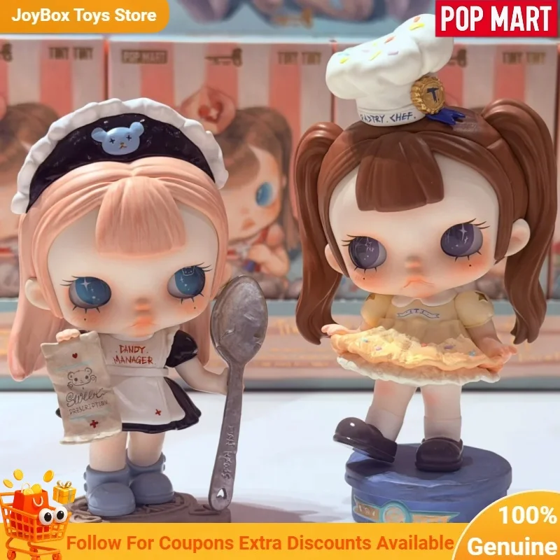 Фото Оригинальный POPMART Caja Blind Box TinyTiny Act 1 Sugar Therapy Room, коллекционная аниме-фигурка, настольное украшение, рождественский подарок, игрушка. №3