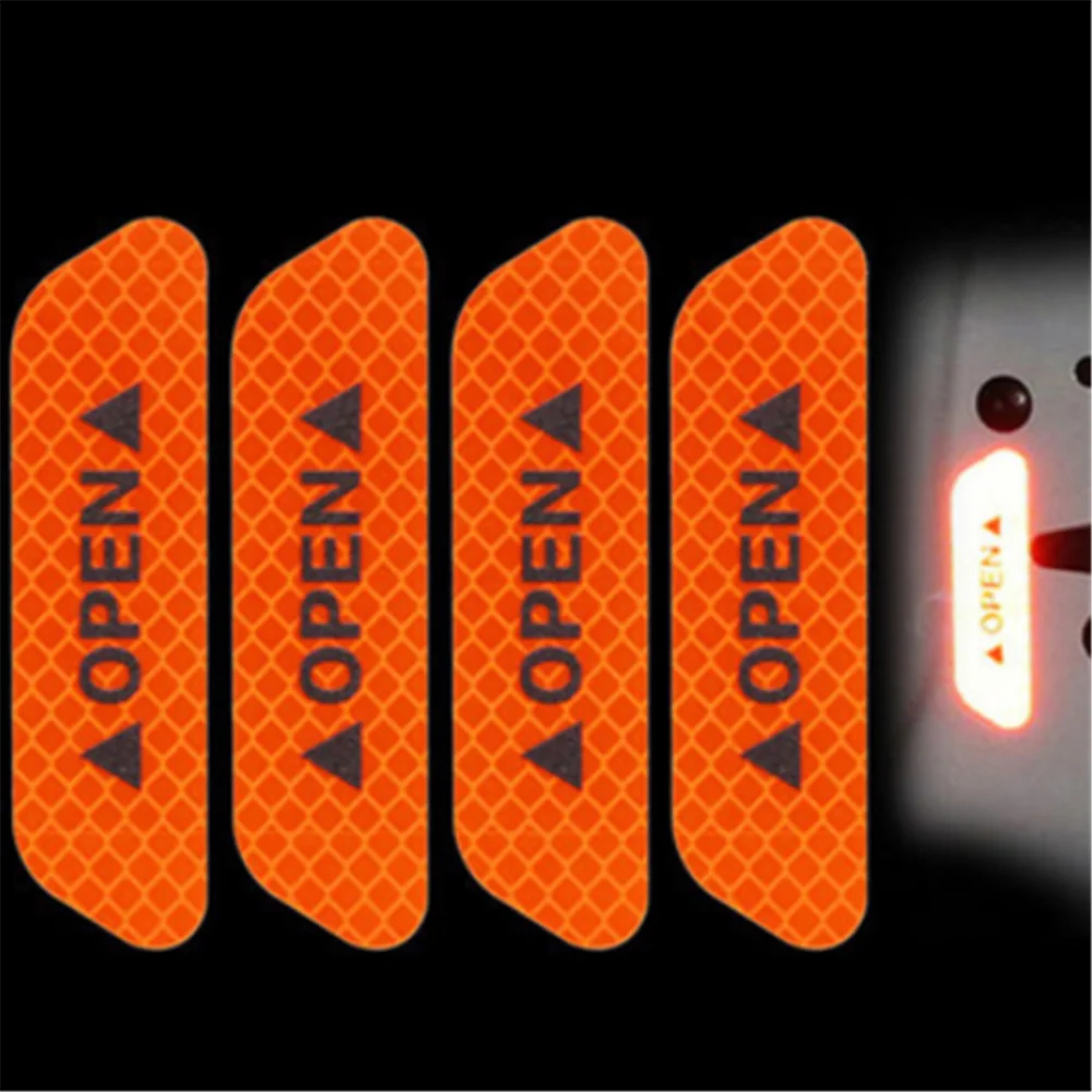 4 шт./набор светоотражающая лента для двери автомобиля Jeep wrangler jk cherokee compass renegade jacket