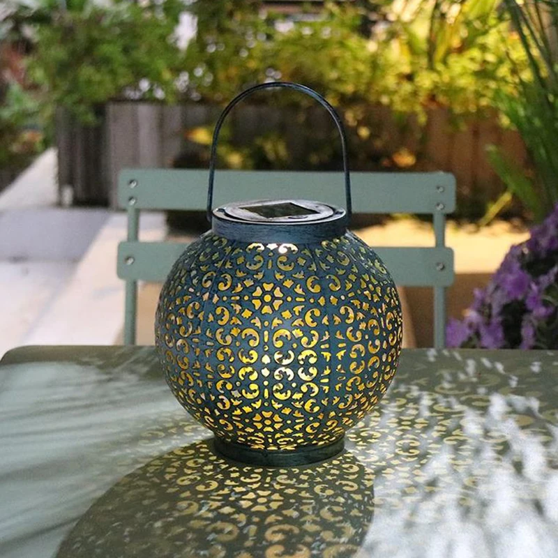

Retro Patio Flame Light Hanging Solar Lanterns With Handle Outdoor Solar Garden Lights Decor For Yard Tree Fence Landscape Yard
