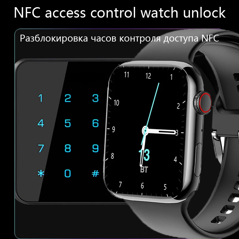 Смарт-часы NFC 7 серии 2022 для мужчин и женщин экран 2 0 дюйма часы с беспроводной