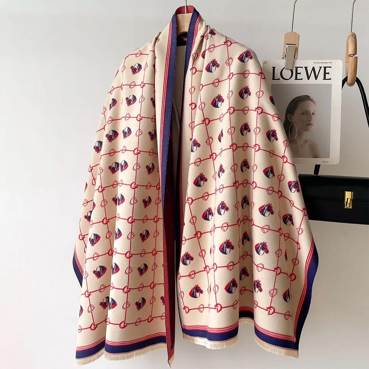 Новый милый шарф лошадиной головы осень-зима новый стиль утолщенный имитация