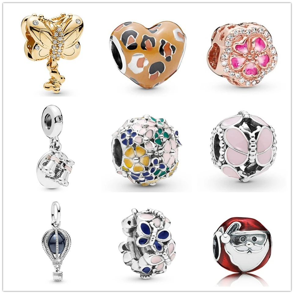 2023 new original Shine Decorative Butterfly flower Bead fit Pandora charms silver 925 Bracelet trinkets diy jewelry for women