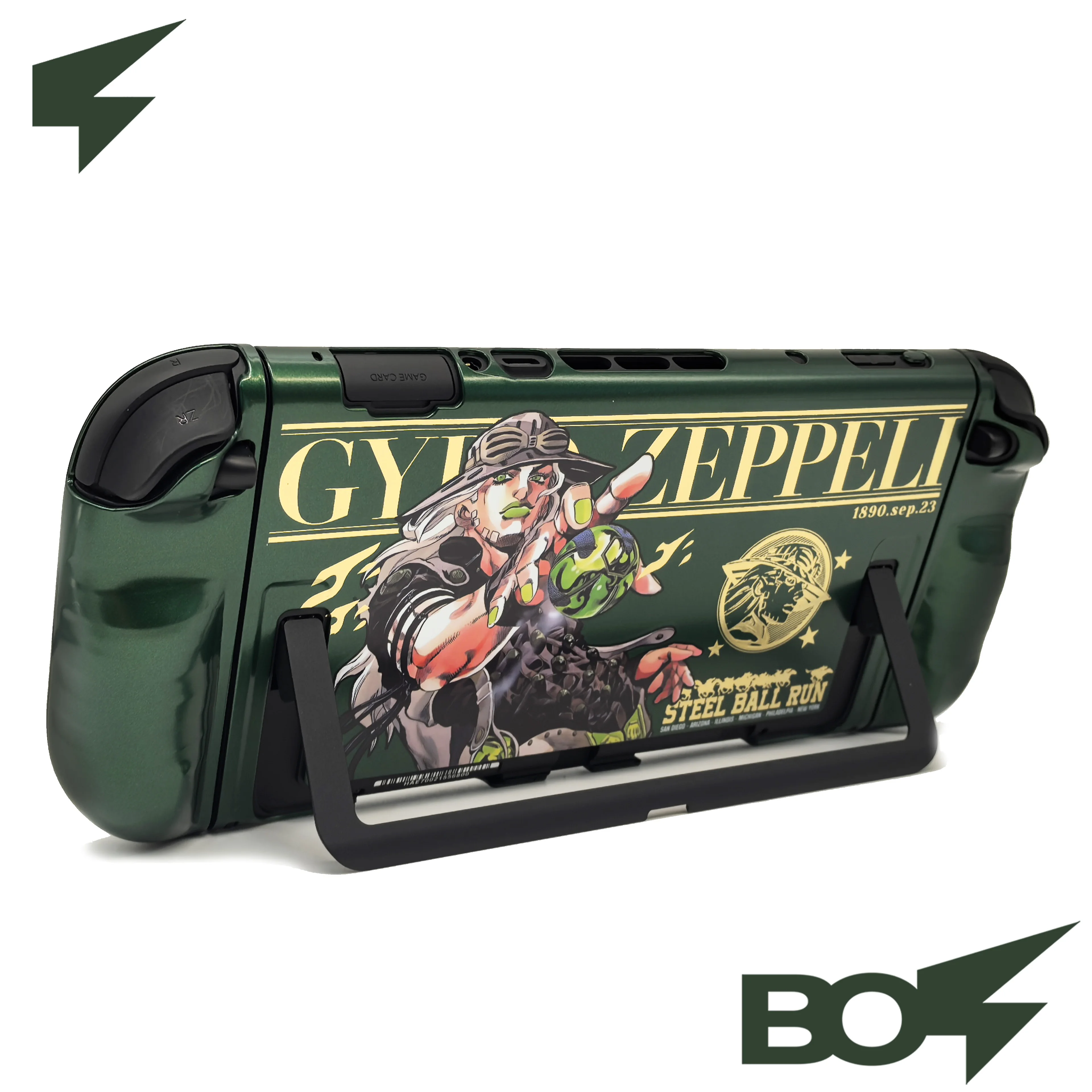 Фото Защитный чехол Gyro Zeppeli с золотым тиснением для Switch 2, разделенный корпус из двух частей - аксессуары для консоли NS2, игровой чехол №4