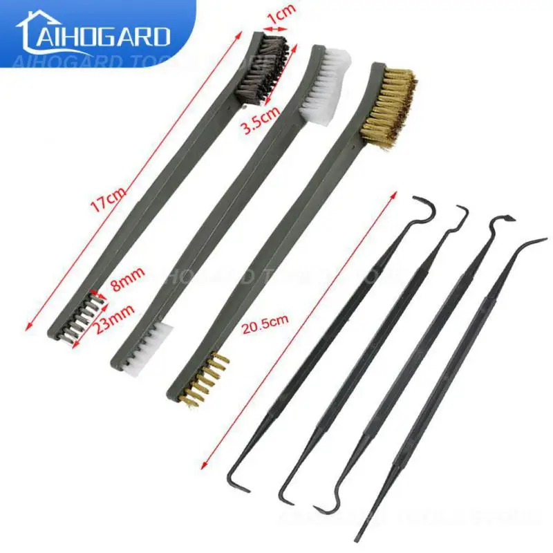 

Двойная щетка для чистки винтовки, многофункциональная щетка для чистки, накидка из стальной проволоки, щетка, щетка общего назначения, набор для чистки