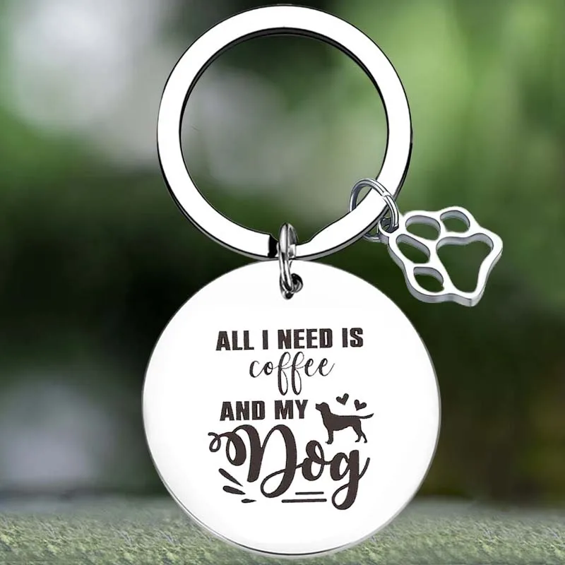 

Cute Coffee Dog Lover Gift Keychain best friend sister birthday Key Chain Pendant Jewelry