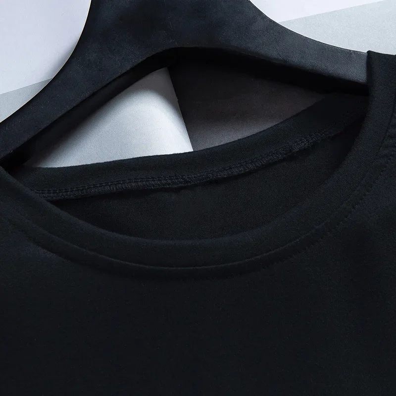 2024 новая летняя универсальная модная брендовая мужская футболка с круглым