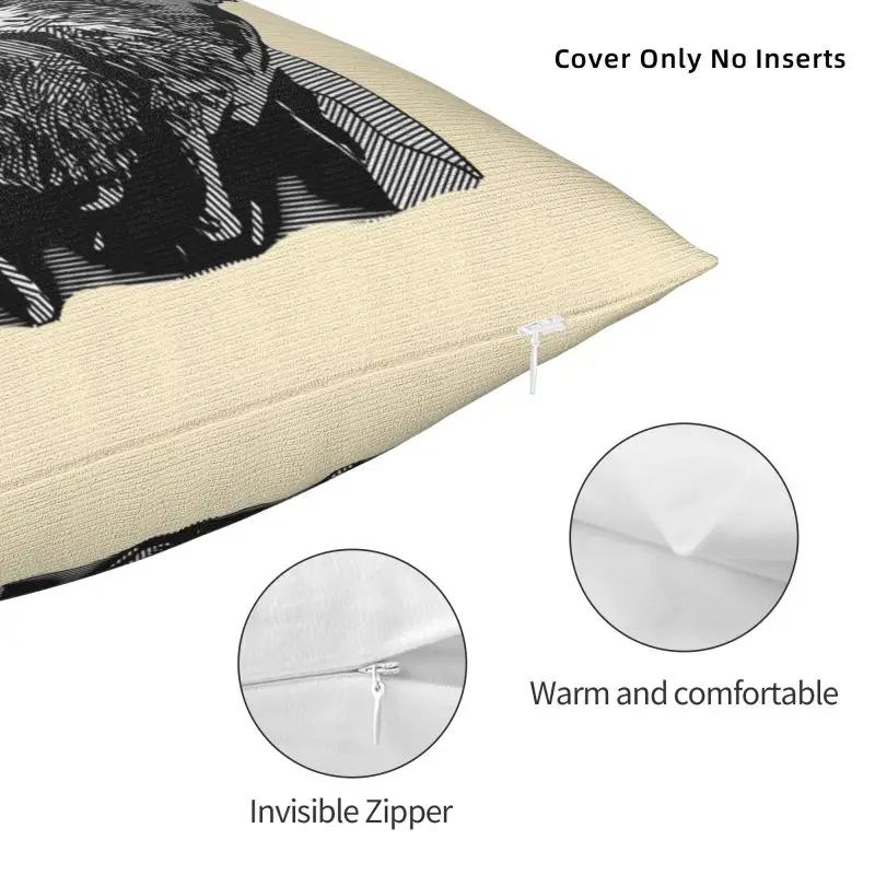 Симпатичная подушка в форме французского бульдога Геометрическая искусственная