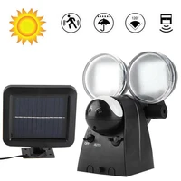 40led solar wall light dual head pir motion sensor spotlight outdoor garden lamp