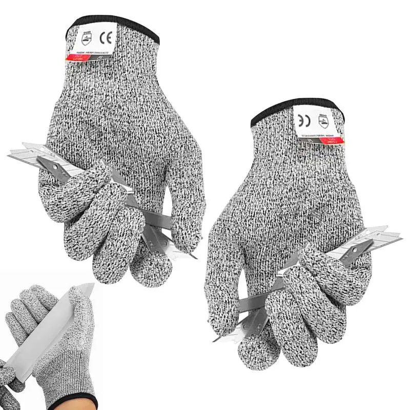 

Cut Resistant Gloves Anti Cut Stab Resistant Proof Glove For Food Carpentry Gardening Grey Level 5 Working Safety Glove For Home
