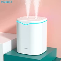air humidifier double spray for bedroom 2l cool mist usb portable desk quiet ultrasonic with led light for travel home office