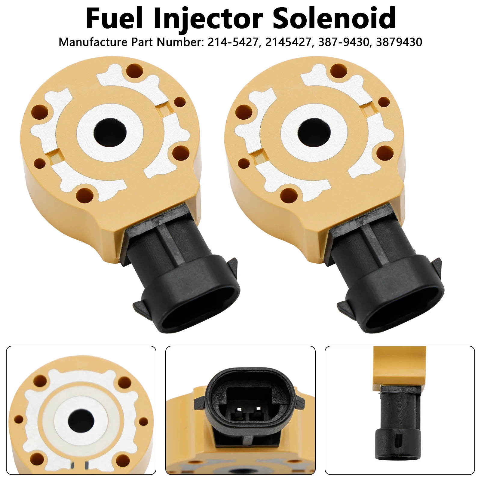 2 шт. соленоид топливного инжектора 214-5427 подходит для Caterpillar CAT C7 C9 10R4761