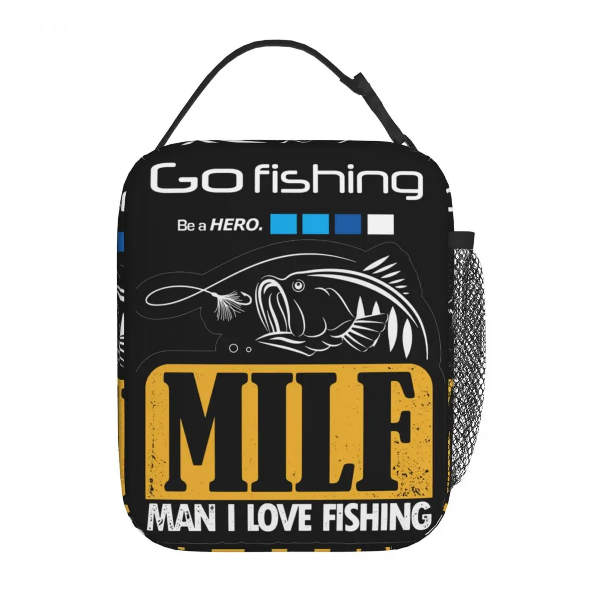 

Insulated Lunch Box MILF Man I Love Fishing Merch Fishing Enthusiasts Fish Fisherman Accessories Thermal Cooler Lunch Box