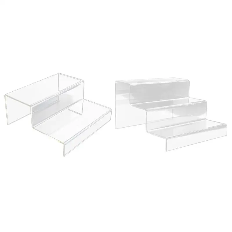 

2/3 Layers Acrylic Riser Multifunctional Clear Display Shelf For Decor Figurines Cupcake Desserts Perfume Storage Rack Organizer