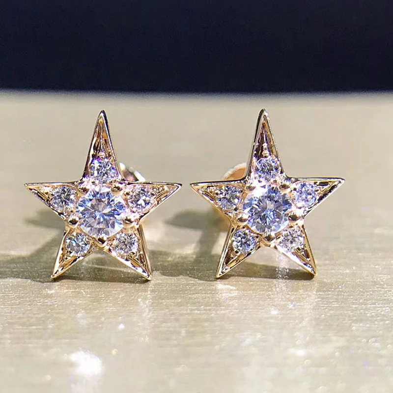 

Ne'w Simple Stylish Star Earrings for Girls Fashion Versatile Women Accessories Wedding Party Dail Wear Statement Jewelry Gift