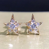 new simple stylish star earrings for girls fashion versatile women accessories wedding party dail wear statement jewelry gift