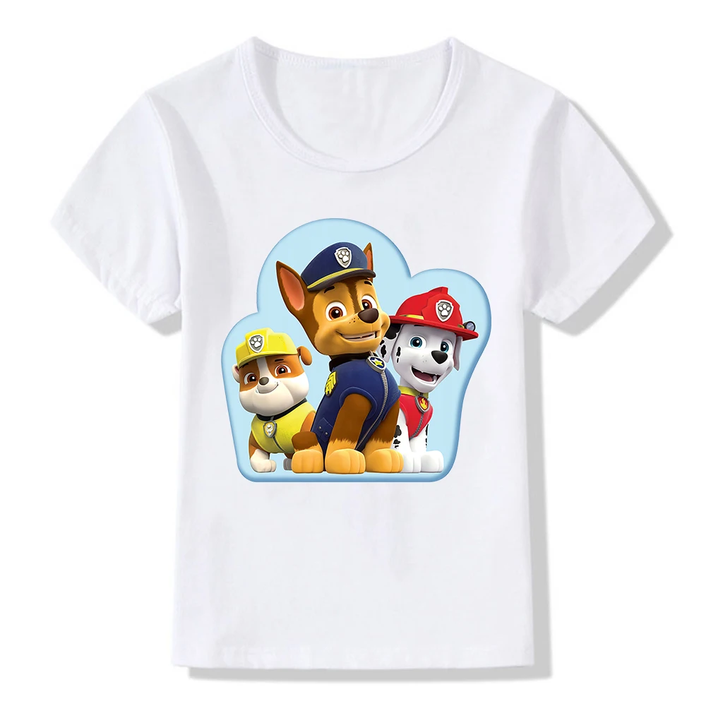 New Paw Patrol Puppy Dog Children's T Shirt Kawaii Cartoon Harajuku Funny Top Kids Boys Girl T-shirt Fashion Casual Clothes Tees |