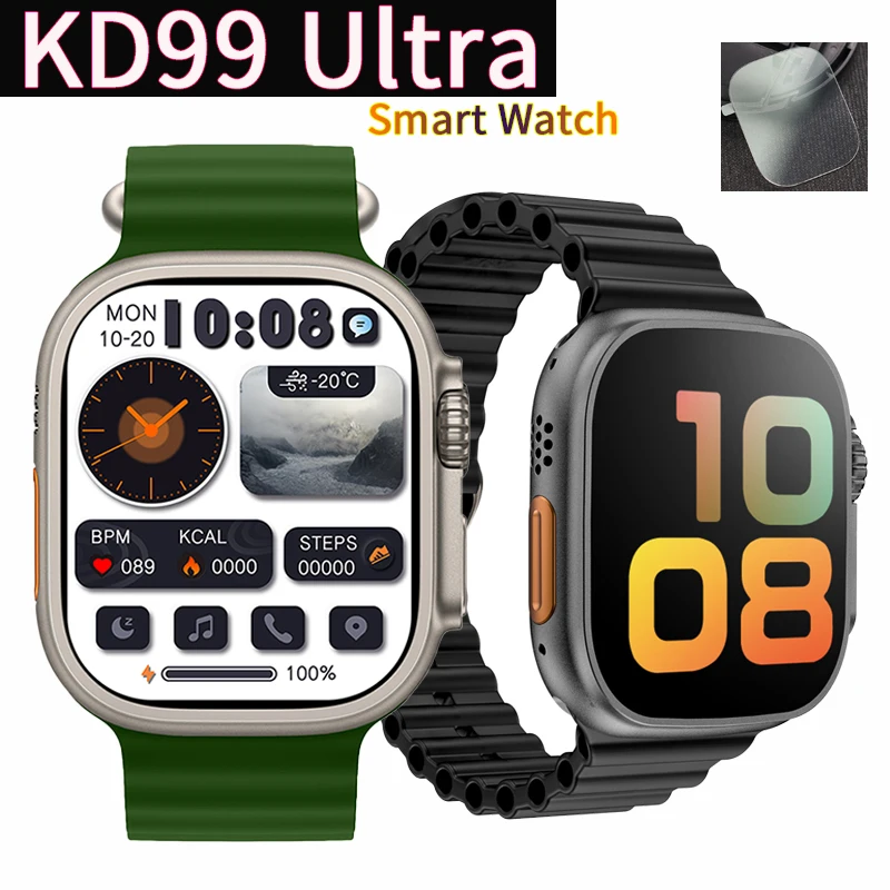 

KD99 Ultra Smartwatch 2023 Ultra Series 8 Smart Watch Bluetooth Call Wireless Charging Men Women Smartwatch For Apple Android
