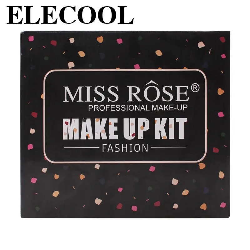 

MISS ROSE Makeup Set Matte Silky Eyeshadow Palette Not Easy to Discolor Lipstick Gift Box Long Lasting Shimmer Eye Shadow TSLM2