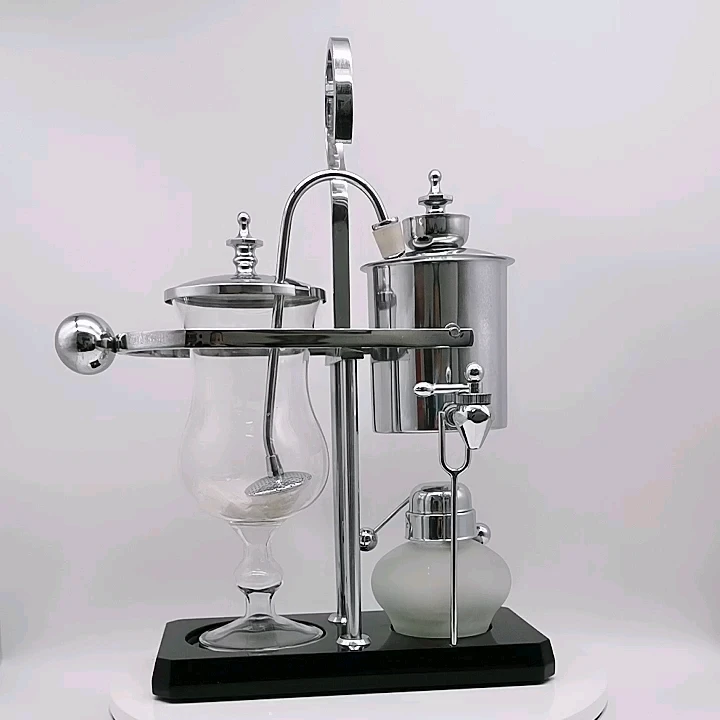 

Silver Color Elegant Belgium Siphon Coffee Machine Balance Siphon Coffee Maker