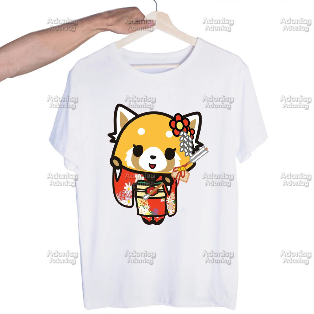 

Aggretsuko Men/Women Tops Crew Neck Fitted Soft Anime Manga Tees Shirt Clothes T-shirt Harajuku