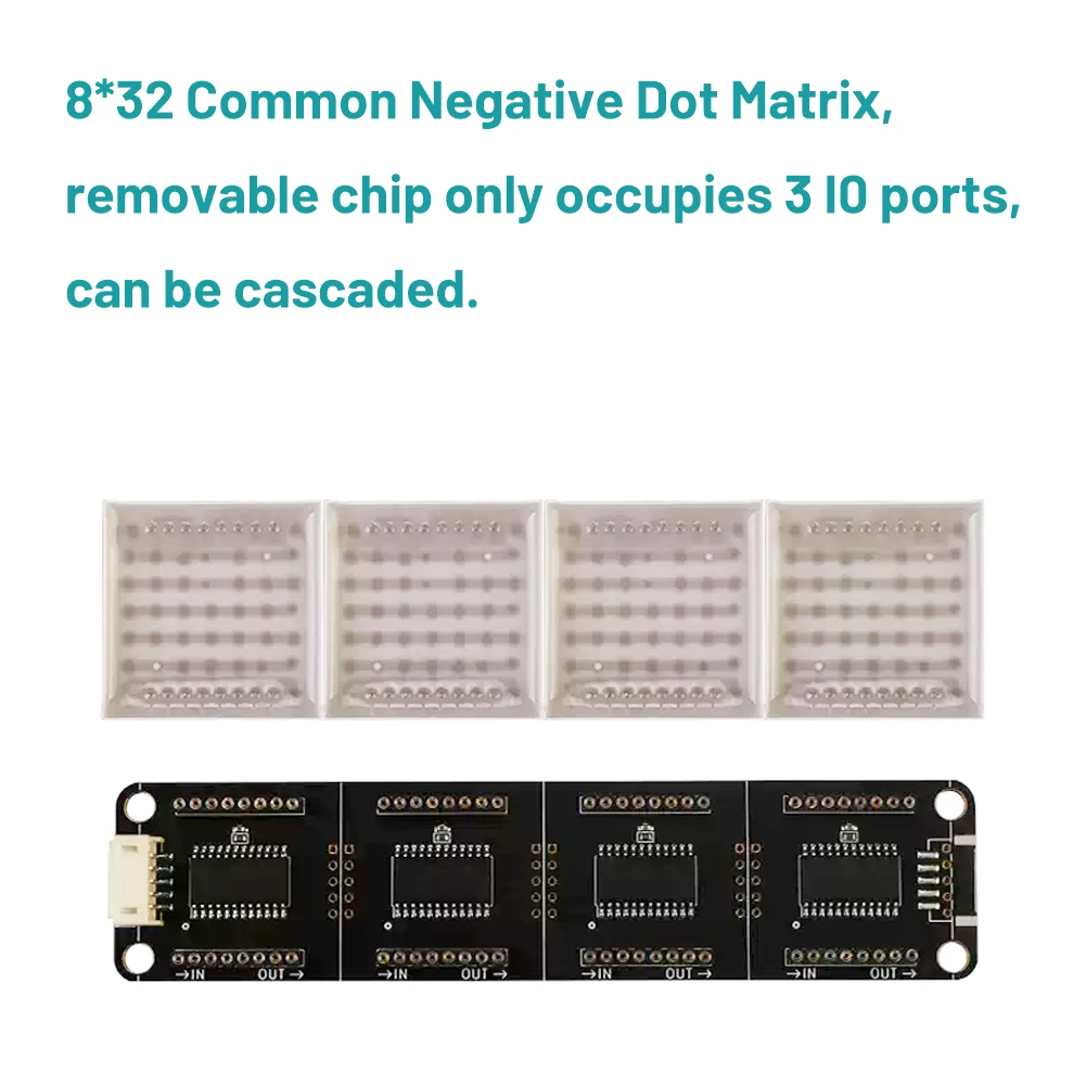 Фото Для Arduino круглый матричный экран 8x32 модуль Max7219 чип Ph2.0 интерфейс совместим с Lego №3