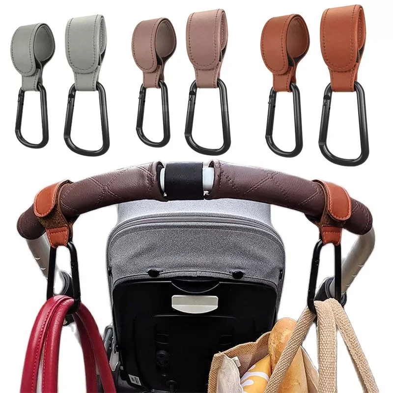 Baby Stroller Hook Soft PU Leather Pram Hooks Baby Car Bag Stroller Organizer Travel Accessories  Stroller for Dolls