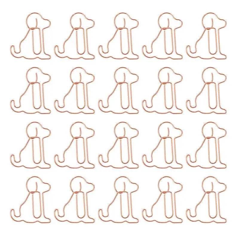 

25pcs Creative Bookmark Clips Lovely Dog Shaped Paper Clips Office Supplies