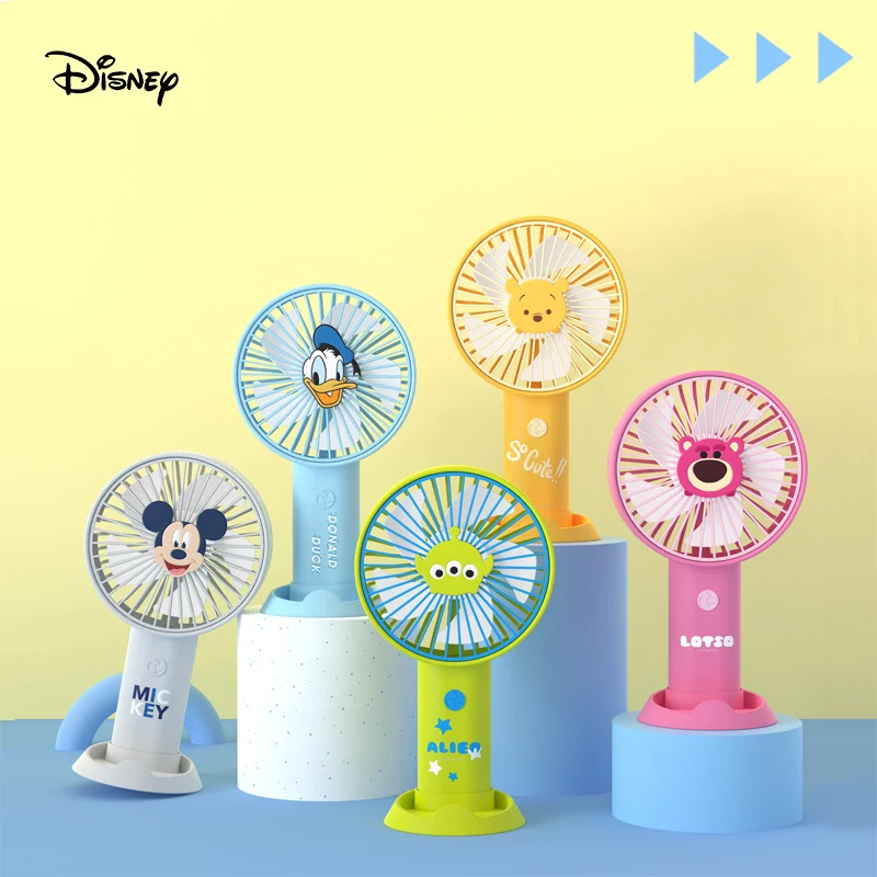 

Disney Donald Duck Mickey Mouse Mini Handheld Fan Three Speed Wind Speed Student Portable Usb Small Fan Silent Useful Gifts