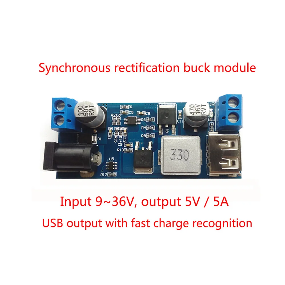 

DC-DC 24V/12V To 5V 5A Step Down Power Supply Board Buck Converter Replace LM2596S Adjustable USB Buck Charging Module For Phone