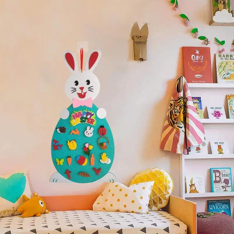 

Easter Felt Board DIY Easter Felt Board Decorations Party Supplies Easter Crafts For Kids Bunny Wall Decorations Hanging Kit