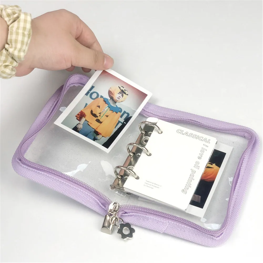 Оригинальная Милая Прозрачная Обложка для блокнота с 3 отверстиями кольцом