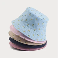 korea japanese harajuku bucket hat cotton outdoor sun protection bucket hats for women personality casual fruit womens hats