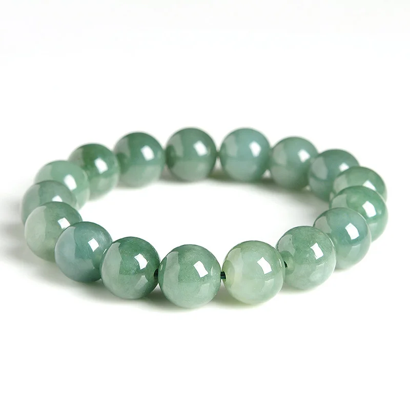 

Natural Myanmar Emerald Bracelets Drop Shipping Luck Amulet Jade Stone Bracelets For Men And Women Gift
