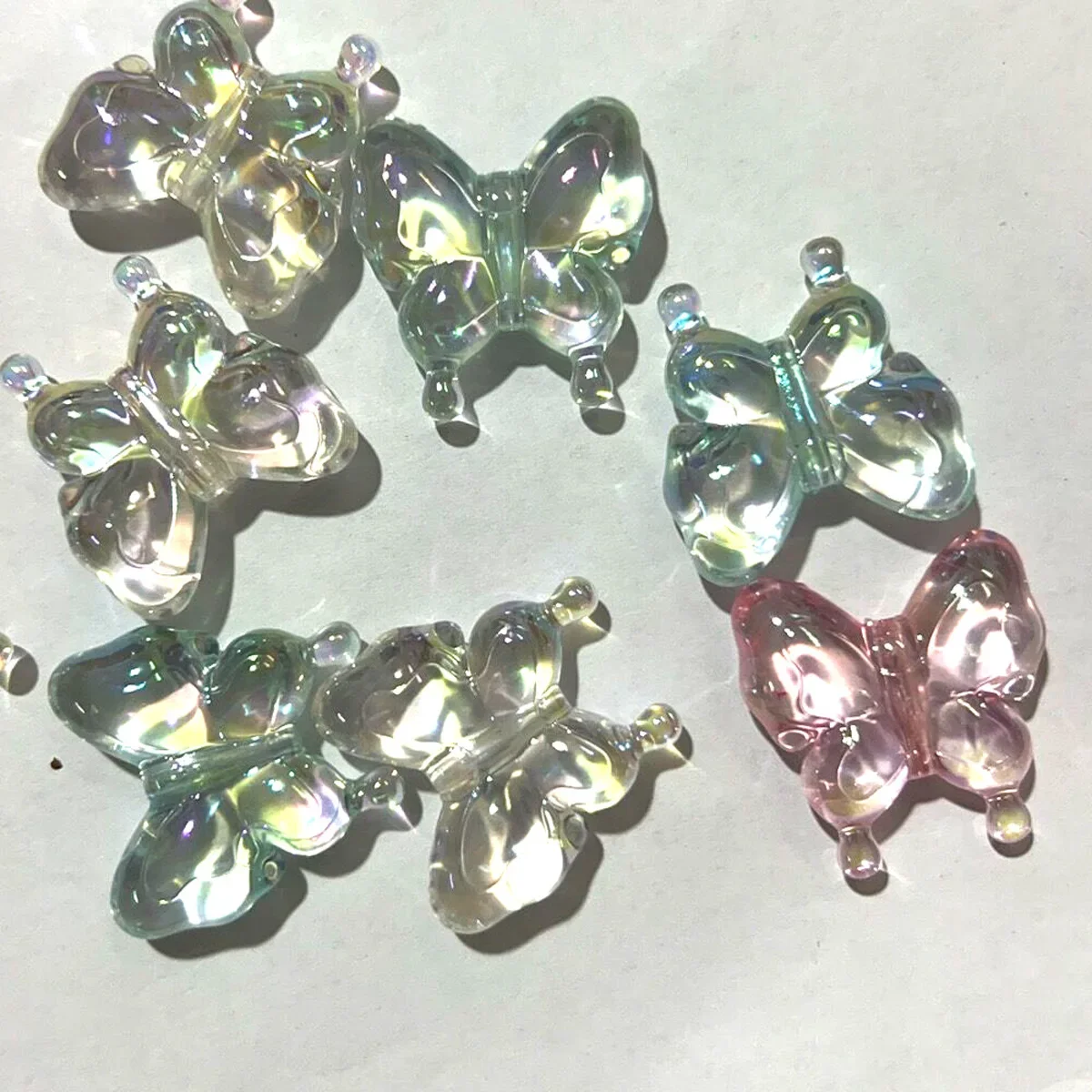 29*29 мм цветной акриловый прозрачный толстый бабочка с УФ-покрытием 3D дисплей