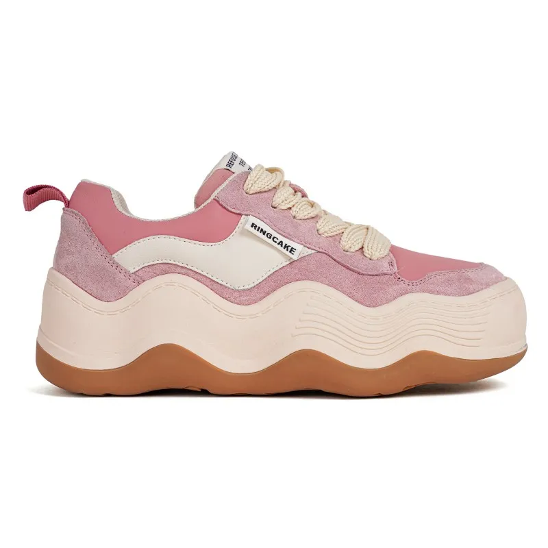 

Женские кроссовки на толстой платформе Launch Wave, Спортивная повседневная обувь для скейтборда, на шнуровке, Вулканизированная подошва, дизай...